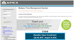 Desktop Screenshot of myapex.apexsystemsinc.com