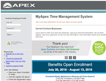 Tablet Screenshot of myapex.apexsystemsinc.com